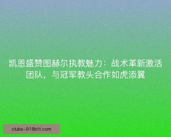 凯恩盛赞图赫尔执教魅力：战术革新激活团队，与冠军教头合作如虎添翼
